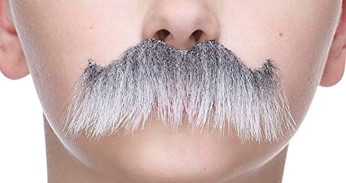 Mustaches Selbstklebender Rocking Grandpa‘s Gefälschter Schnurrbart für Kinder, Neuheit, Falsche Gesichtsbehaarung, Kostümzubehör für Kinder, Grau mit Weiß Farbe Mustaches Selbstklebender Rocking Grandpa‘s Gefälschter Schnurrbart für Kinder, Neuheit, Falsche Gesichtsbehaarung, Kostümzubehör für Kinder, Grau mit Weiß Farbe von Mustaches