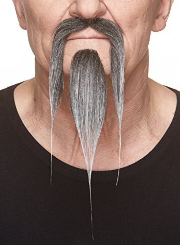 Mustaches Selbstklebender Shaolin Gefälschter Schnurrbart und Bart, Neuheit, Falsche Gesichtsbehaarung, Kostümzubehör für Erwachsene, Salz und Pfeffer Farbe Mustaches Selbstklebender Shaolin Gefälschter Schnurrbart und Bart, Neuheit, Falsche Gesichtsbehaarung, Kostümzubehör für Erwachsene, Salz und Pfeffer Farbe von Mustaches