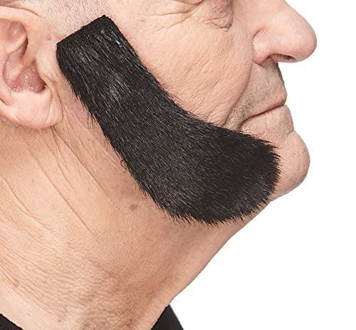 Mustaches Selbstklebender Sideburns Gefälschte Hammelkoteletts, Neuheit, Falsche Gesichtsbehaarung, Kostümzubehör für Erwachsene, Schwarz Glänzend Farbe Mustaches Selbstklebender Sideburns Gefälschte Hammelkoteletts, Neuheit, Falsche Gesichtsbehaarung, Kostümzubehör für Erwachsene, Schwarz Glänzend Farbe von Mustaches