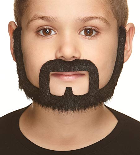 Mustaches Selbstklebender Squatter Gefälschter Schnurrbart und Bart für Kinder, Neuheit, Falsche Gesichtsbehaarung, Kostümzubehör für Kinder, Schwarz Glänzender Farbe Mustaches Selbstklebender Squatter Gefälschter Schnurrbart und Bart für Kinder, Neuheit, Falsche Gesichtsbehaarung, Kostümzubehör für Kinder, Schwarz Glänzender Farbe von Mustaches