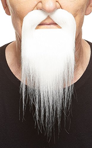 Selbstklebender Ducktail Falscher Bart, Neuheit, Falsche Gesichtsbehaarung, Kostümzubehör für Erwachsene, Weiß Farbe Selbstklebender Ducktail Falscher Bart, Neuheit, Falsche Gesichtsbehaarung, Kostümzubehör für Erwachsene, Weiß Farbe von Mustaches