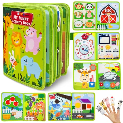MutoToy® Busy Board Montessori Spielzeug ab 1 Jahr, 22-in-1 Interaktives Activity Board für Kleinkinder, Frühes Lernspielzeug Kinder Geschenk Spielzeug ab 1 2 3 4 Jahre Mädchen Junge von MutoToy