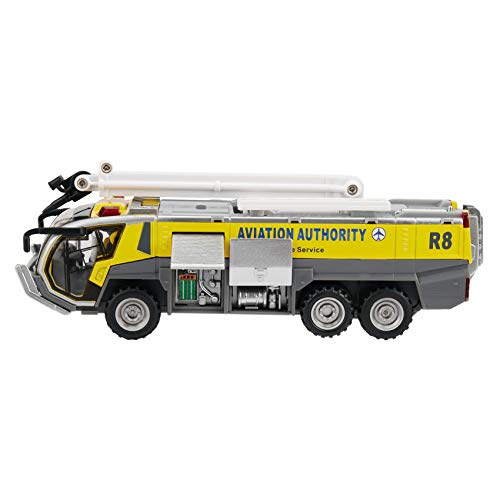 Muuoeou 1:32 Flughafen Feuerwehrauto Feuerwehrauto -Druckguss-Technikfahrzeuge Automodell Spielzeug mit Sound Light Pull Back Geschenke, Gelb Muuoeou 1:32 Flughafen Feuerwehrauto Feuerwehrauto -Druckguss-Technikfahrzeuge Automodell Spielzeug mit Sound Light Pull Back Geschenke, Gelb von Muuoeou
