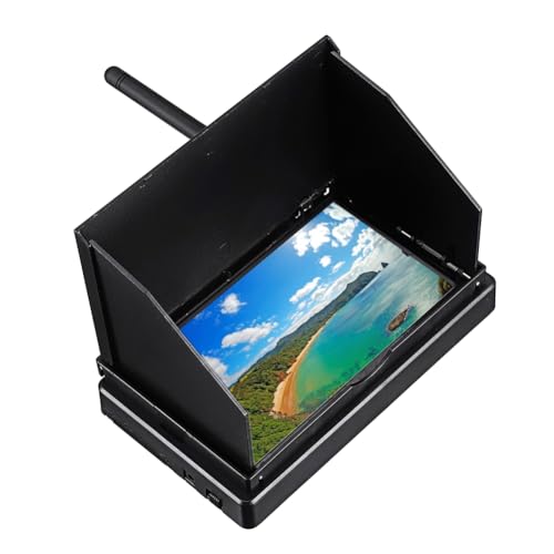 Muuoeou 5,8G 48CH 4,3 LCD 480X272 16:9 NTSC/PAL FPV-Monitor Automatische Suche mit OSD Eingebauter für RC-Drohnen-Ersatzteile Zubehör 1 Stück von Muuoeou