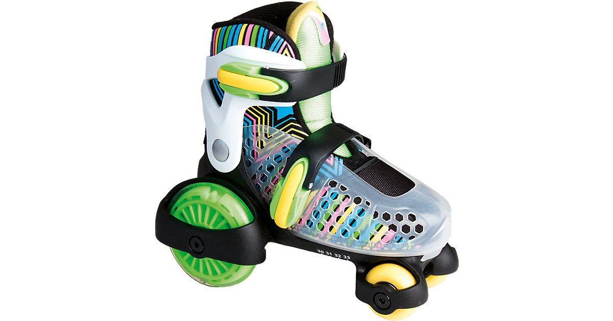 Rollschuhe Quad Neon mit Leuchtrollen, Gr. 26-29 mehrfarbig Rollschuhe Quad Neon mit Leuchtrollen, Gr. 26-29 mehrfarbig von Muuwmi