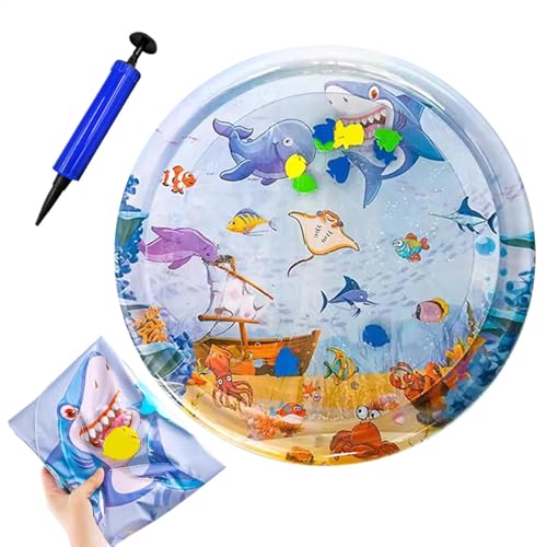 Muuzebsy Sensorische Wassermatte | Lustiges aufblasbares Pad sensorisches rundes Spiel | verdicktes PVC unzerbrechliches Haustierbett, interaktiver Anreicherungsspielzeug-Sensor für den Sommer Muuzebsy Sensorische Wassermatte | Lustiges aufblasbares Pad sensorisches rundes Spiel | verdicktes PVC unzerbrechliches Haustierbett, interaktiver Anreicherungsspielzeug-Sensor für den Sommer von Muuzebsy