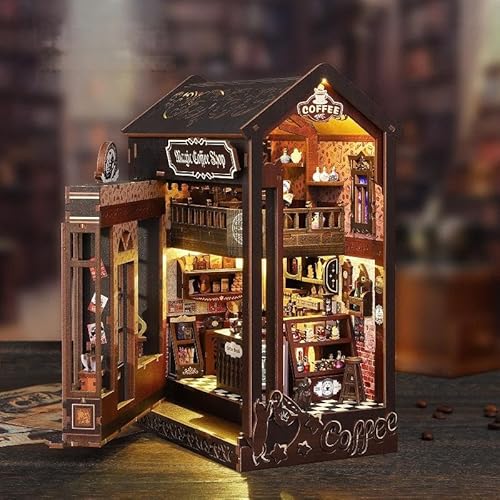 Book Nook Kit – DIY Puppenhaus Häuser, 3D-Holzpuzzles Miniatur Haus Selber Bauen Book Nook Kit – DIY Puppenhaus Häuser, 3D-Holzpuzzles Miniatur Haus Selber Bauen von Muviitvi