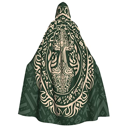 Muxxirt Celtic Viking Tree Life Göttin Kapuzenmantel für Erwachsene, Herren, Damen, Cosplay-Kostüme Muxxirt Celtic Viking Tree Life Göttin Kapuzenmantel für Erwachsene, Herren, Damen, Cosplay-Kostüme von Muxxirt