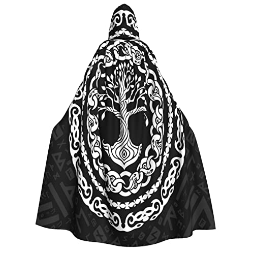 Muxxirt Nordische nordische Wikinger-Göttin, Zauberer, Hexe, Kapuze, Umhang, Cosplay, für Erwachsene, Männer, Frauen, ausgefallene coole Cosplay-Kostüme Muxxirt Nordische nordische Wikinger-Göttin, Zauberer, Hexe, Kapuze, Umhang, Cosplay, für Erwachsene, Männer, Frauen, ausgefallene coole Cosplay-Kostüme von Muxxirt