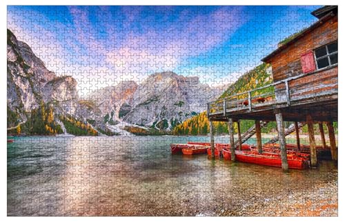 Alto Adige Provinz Bozen Italien Holzpuzzles für Erwachsene 1000 Teile Puzzle Berühmte Alpensee Praies Puzzle 76,2 x 50,8 cm Alto Adige Provinz Bozen Italien Holzpuzzles für Erwachsene 1000 Teile Puzzle Berühmte Alpensee Praies Puzzle 76,2 x 50,8 cm von Muyankissu