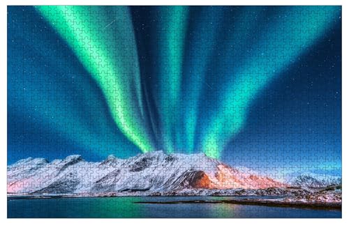Aurora Borealis Lofoten Islands Norwegen Puzzle für Erwachsene, 1000 Teile, 1000 Teile, Holzpuzzles Sternenhimmel mit Polarlichtern, 76,2 x 50,8 cm Aurora Borealis Lofoten Islands Norwegen Puzzle für Erwachsene, 1000 Teile, 1000 Teile, Holzpuzzles Sternenhimmel mit Polarlichtern, 76,2 x 50,8 cm von Muyankissu