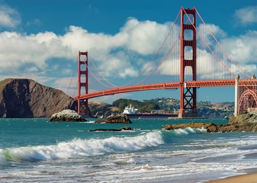 Golden Gate Bridge at Sunset seen from San Francisco Beach California Wooden Puzzles for Adults 1000 Piece Jigsaw Puzzles 76.2 cmx 50.8 cm Golden Gate Bridge at Sunset seen from San Francisco Beach California Wooden Puzzles for Adults 1000 Piece Jigsaw Puzzles 76.2 cmx 50.8 cm von Muyankissu