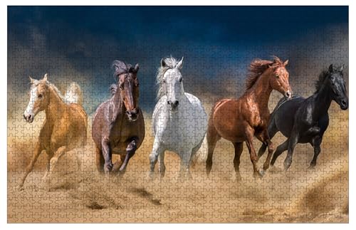 а Herde of Horses Runs Forward in a Desert Storm Holzpuzzles für Erwachsene 1000 Teile Puzzle 76,2 x 50,8 cm а Herde of Horses Runs Forward in a Desert Storm Holzpuzzles für Erwachsene 1000 Teile Puzzle 76,2 x 50,8 cm von Muyankissu