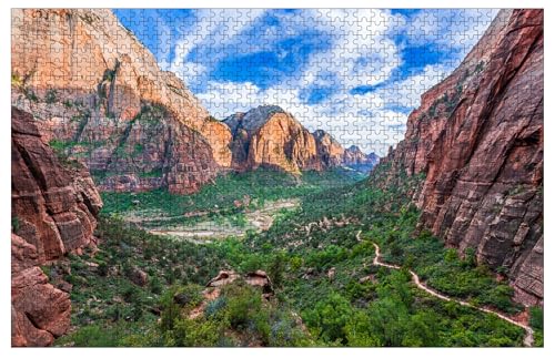 Zion Nationalpark-Puzzles für Erwachsene, 1000 Teile, 1000 Teile, Holzpuzzles, 76,2 x 50,8 cm von Muyankissu