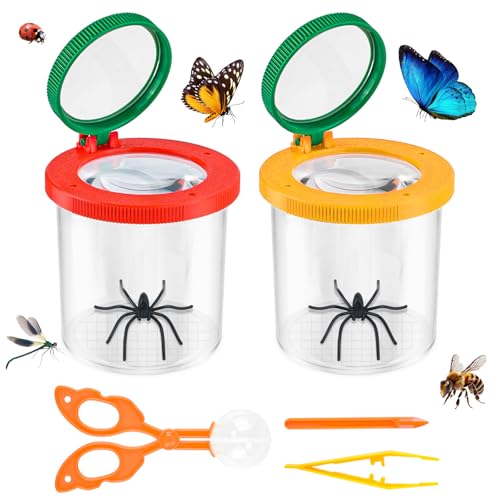 Muyohix 2 Stück Becherlupen für Kinder, Lupenglas für Kinder, Insektenglas Mit Lupe Entdecker Set Enthält 1 Teaser-Stick, 1 Pinzette und 1 Ballklemme für AB 3 4 5 6 Jahren Muyohix 2 Stück Becherlupen für Kinder, Lupenglas für Kinder, Insektenglas Mit Lupe Entdecker Set Enthält 1 Teaser-Stick, 1 Pinzette und 1 Ballklemme für AB 3 4 5 6 Jahren von Muyohix