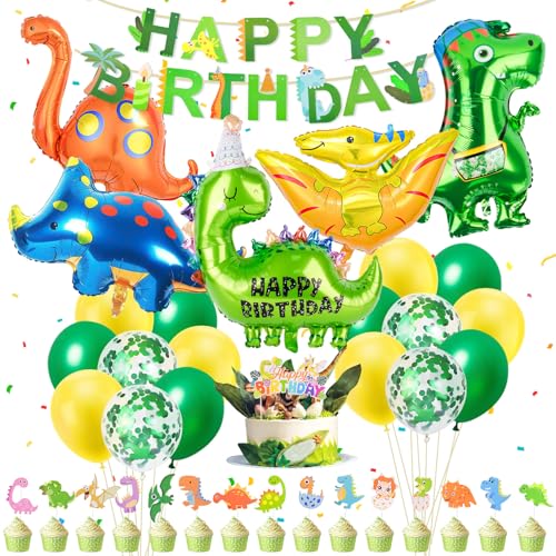 Muyohix Dino Geburtstag Deko , 38 Stück Dino Deko Kindergeburtstag, XXL Dinosaurier Geburtstagsdeko, Luftballons Grün Gelb für Dinosaurier Dschungel Party Kindergeburtstag Muyohix Dino Geburtstag Deko , 38 Stück Dino Deko Kindergeburtstag, XXL Dinosaurier Geburtstagsdeko, Luftballons Grün Gelb für Dinosaurier Dschungel Party Kindergeburtstag von Muyohix