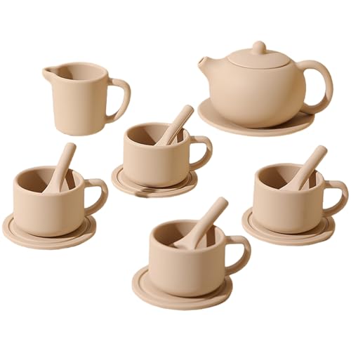 15pcs/Set Kids Tea Party Set Safe Silikon -Hitze -Proof -Play -Spielzeug gehören Teekannen/Untersetzer/Teetassen/Spoons Schockproof Spielen Tee für Mädchen Jungen 15pcs/Set Kids Tea Party Set Safe Silikon -Hitze -Proof -Play -Spielzeug gehören Teekannen/Untersetzer/Teetassen/Spoons Schockproof Spielen Tee für Mädchen Jungen von Muzrunq