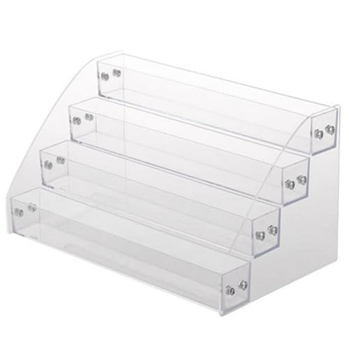 Acryl -Risers Display -Ständer, 12 Zoll 4 -Tier -klare Acrylregale, Parfümständer Organizer für Figurenanzeige, Make -up, Spielzeug, Cupcake Acryl -Risers Display -Ständer, 12 Zoll 4 -Tier -klare Acrylregale, Parfümständer Organizer für Figurenanzeige, Make -up, Spielzeug, Cupcake von Muzrunq