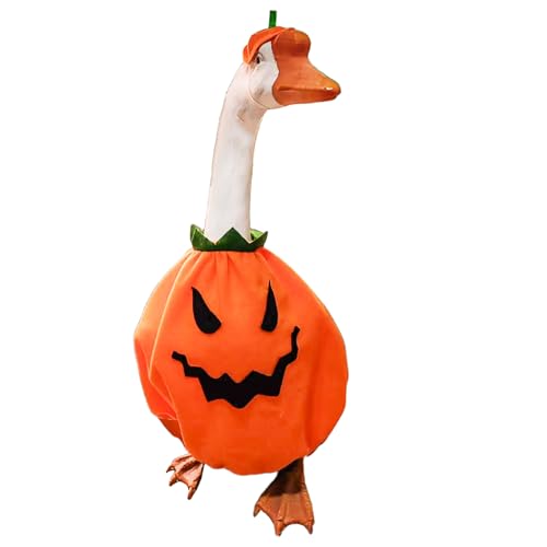 Halloween-Gänse-Outfit, orangefarbener Kürbis, Halloween-Gänse-Kleidung mit Hut für Zement, Garten, Rasen, Plastikente, Outfits, Outfit, Kleidung Halloween-Gänse-Outfit, orangefarbener Kürbis, Halloween-Gänse-Kleidung mit Hut für Zement, Garten, Rasen, Plastikente, Outfits, Outfit, Kleidung von Muzrunq