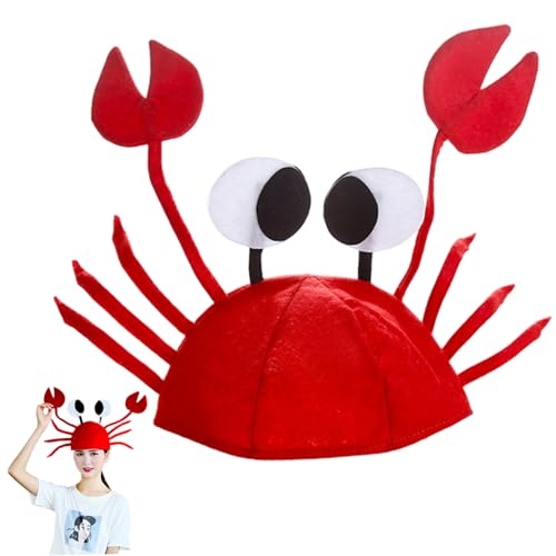 Krabbenhut, einzigartige lustige Hüte mit Klauen Männer Frauen Neuheit 3D Krabben Meeresfrüchte Kappe für Halloween Dekoration Party liefert lustige Tierhüte Frosch Kaninchen Panda Lobster niedliche Krabbenhut, einzigartige lustige Hüte mit Klauen Männer Frauen Neuheit 3D Krabben Meeresfrüchte Kappe für Halloween Dekoration Party liefert lustige Tierhüte Frosch Kaninchen Panda Lobster niedliche von Muzrunq