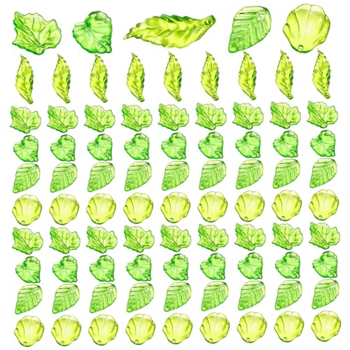 Muzrunq Grüne Blattperlen, 150pcs transparente Acryl winzige Blattperlenkappen für Schmuck Making DIY Spring Bastel -Ohrring -Armband Muzrunq Grüne Blattperlen, 150pcs transparente Acryl winzige Blattperlenkappen für Schmuck Making DIY Spring Bastel -Ohrring -Armband von Muzrunq
