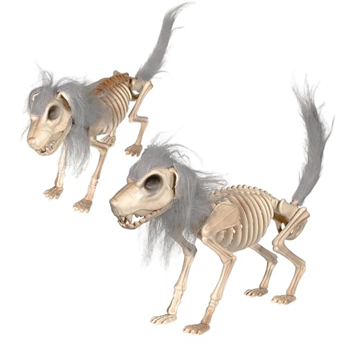 Muzrunq Hundeskelett, realistisches, gruseliges Halloween-Skelett mit verstellbarem Schwanz und Haaren, Hundeskelett, Tieraktivitätsskelett, Halloween-Dekoration für drinnen und draußen. Muzrunq Hundeskelett, realistisches, gruseliges Halloween-Skelett mit verstellbarem Schwanz und Haaren, Hundeskelett, Tieraktivitätsskelett, Halloween-Dekoration für drinnen und draußen. von Muzrunq