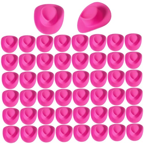 Muzrunq Mini Cowboy -Hüte, 50pcs Plastik Western Mini Cowgirl -Hüte, süße stilvolle Miniaturkappe für Schmuckherstellung, DIY -Dekoration, Bekleidungsbedarf Muzrunq Mini Cowboy -Hüte, 50pcs Plastik Western Mini Cowgirl -Hüte, süße stilvolle Miniaturkappe für Schmuckherstellung, DIY -Dekoration, Bekleidungsbedarf von Muzrunq