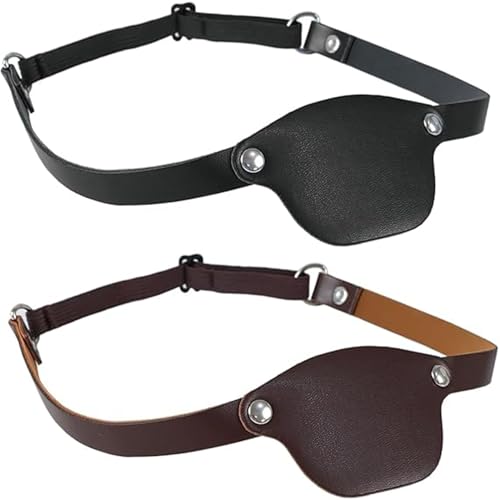 Muzrunq Pirate Eye Patch, 2pcs PU Leder einstellbare Piratenkostüm, Halloween -Accessoires für Kinder Erwachsene Muzrunq Pirate Eye Patch, 2pcs PU Leder einstellbare Piratenkostüm, Halloween -Accessoires für Kinder Erwachsene von Muzrunq