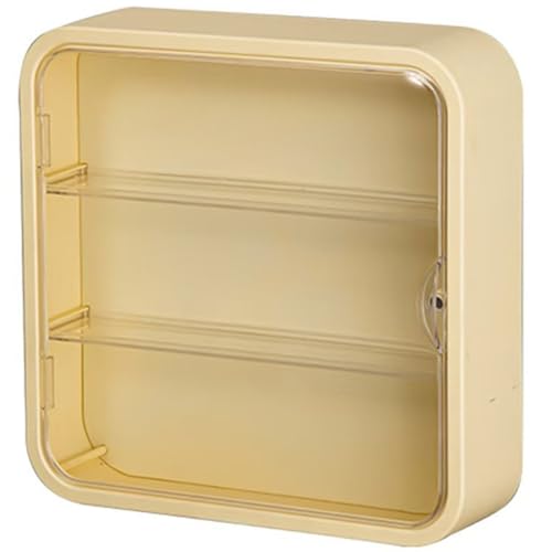 Muzrunq Puppenausstellungskoffer 3 Tier 12x12x3 Wandmontage Wasser und staubdestellter Messkoffer mit klarem Deckel mit Klebstoff für kleine Puppen/Abbildung/Sammlerstücke von Muzrunq
