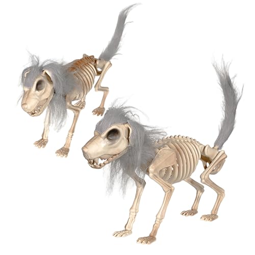 Muzrunq Skeletthund, realistisches gruseliges Halloween -Skelett mit verstellbarem Schwanz und Haaren, Halloween -Dekorationen für Innen im Freien Muzrunq Skeletthund, realistisches gruseliges Halloween -Skelett mit verstellbarem Schwanz und Haaren, Halloween -Dekorationen für Innen im Freien von Muzrunq