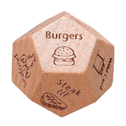 Date Night Dice, Wooden Dice For Couples, Funny Date Dice, 12-Sided Food Dice, Date Night Cube, Wooden Dice Dating Funny Date Night Dice For Him Her Women Men Valentine's Day von Mwkbbn