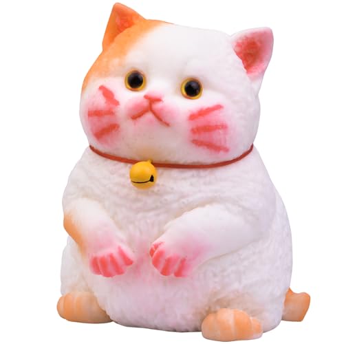 Mwmoeen Groß Squishy Katze, handgemachte Katze Taba Squishy für Stressabbau, niedliche weiche Katze Fidget Spielzeug für Erwachsene (Mitte) von Mwmoeen