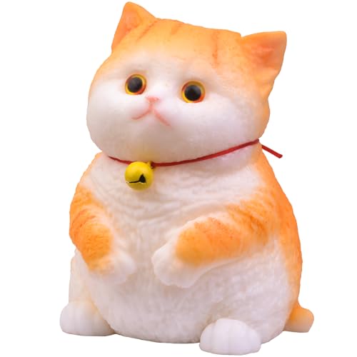 Mwmoeen Groß Squishy Katze, handgemachte Katze Taba Squishy für Stressabbau, niedliche weiche Katze Fidget Spielzeug für Erwachsene (Mitte) von Mwmoeen
