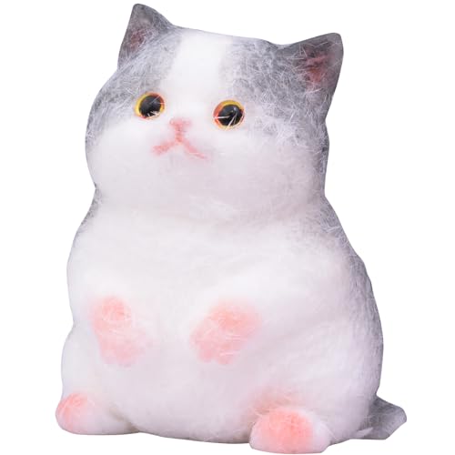 Mwmoeen Groß Squishy Katze, handgemachte Katze Taba Squishy für Stressabbau, niedliche weiche Katze Fidget Spielzeug für Erwachsene von Mwmoeen