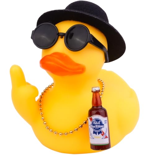 Mwmoeen Gummi Ente Auto Armaturenbrett Dekorationen Ente Auto Ornamente mit Top Hat Sonnenbrille Nette Prop für Auto Zubehör, 9cm Mwmoeen Gummi Ente Auto Armaturenbrett Dekorationen Ente Auto Ornamente mit Top Hat Sonnenbrille Nette Prop für Auto Zubehör, 9cm von Mwmoeen