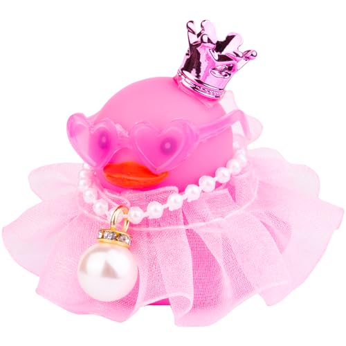 Mwmoeen Gummi Ente Auto Ornament, Einzigartige Ente Auto Armaturenbrett Dekoration mit Mini Krone Rock Gläser Nette Prop Mwmoeen Gummi Ente Auto Ornament, Einzigartige Ente Auto Armaturenbrett Dekoration mit Mini Krone Rock Gläser Nette Prop von Mwmoeen