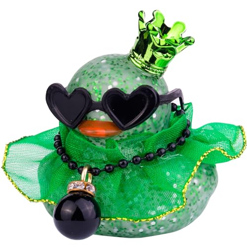 Mwmoeen Gummi Ente Auto Ornament, Einzigartige Ente Auto Armaturenbrett Dekoration mit Mini Krone Rock Gläser Nette Prop Mwmoeen Gummi Ente Auto Ornament, Einzigartige Ente Auto Armaturenbrett Dekoration mit Mini Krone Rock Gläser Nette Prop von Mwmoeen