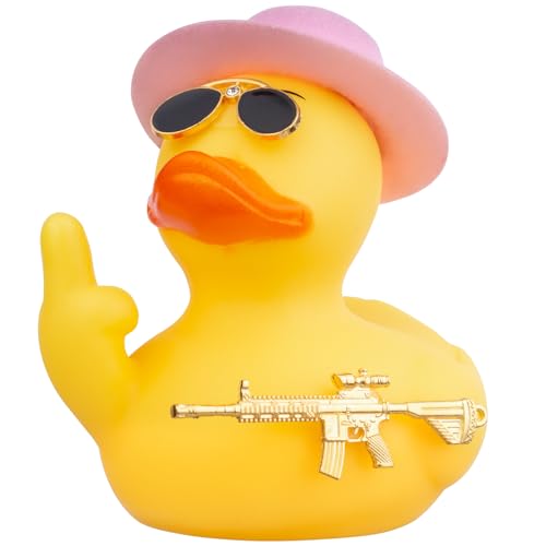 Mwmoeen Gummi Ente für Auto Ornament, Cool Yellow Duck Auto Armaturenbrett Dekorationen Zubehör mit Zylinderhut Sonnenbrille Halskette und Cool Prop für Auto, Büro, Zimmer Dekoration, 9cm Mwmoeen Gummi Ente für Auto Ornament, Cool Yellow Duck Auto Armaturenbrett Dekorationen Zubehör mit Zylinderhut Sonnenbrille Halskette und Cool Prop für Auto, Büro, Zimmer Dekoration, 9cm von Mwmoeen