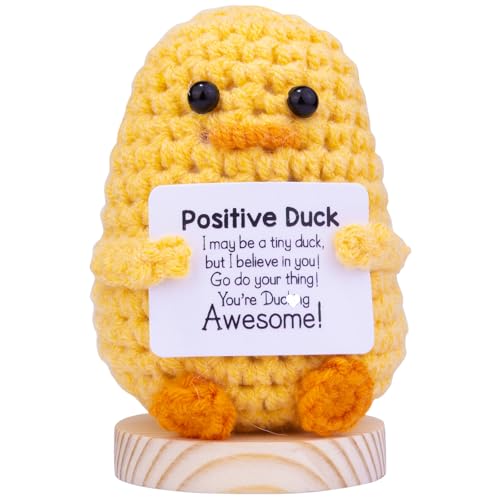 Mwmoeen Pocket Hug Ente Glücksbringer Geschenke, Glück Ente Positive Geschenke, Positive Kartoffel Mutmacher Geschenk, Gute Besserung Geschenk, Einschulung Geschenk(B29) von Mwmoeen
