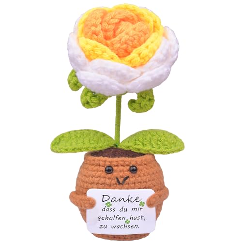 Mwmoeen Pocket Hug Positive Blume Geschenke, Kreative Strickwolle Positive Die Rose, Positive Kartoffel Mutmacher Geschenk, Geschenk zum Abschluss, Beste Freundin Geschenke für Freundin Mwmoeen Pocket Hug Positive Blume Geschenke, Kreative Strickwolle Positive Die Rose, Positive Kartoffel Mutmacher Geschenk, Geschenk zum Abschluss, Beste Freundin Geschenke für Freundin von Mwmoeen
