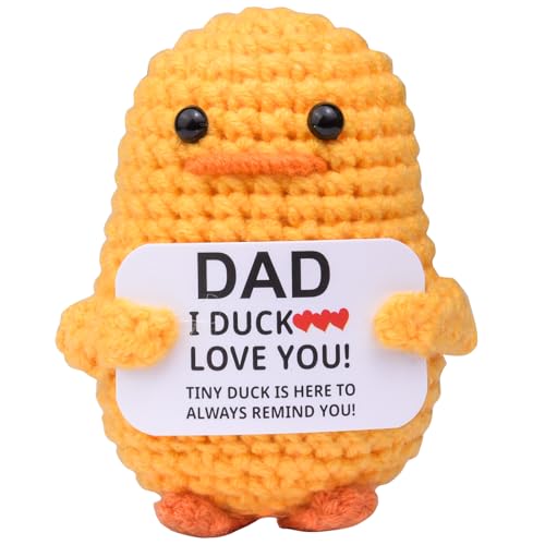 Mwmoeen Pocket Hug Positive Ente, Positive Duck Kreative Strickwolle Ente, Emotionale Unterstützung Enten Geschenke Party-Dekoration Familie Freunde Geschenk Kleines Geschenk für Freundin von Mwmoeen