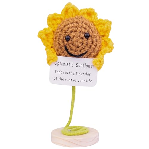 Mwmoeen Pocket Hug Positive Kartoffel Puppe, Lustige Positive Kartoffel Strickpuppe Motivationsgeschenke Beste Freundin Geschenke für Freundin Kleine Geschenke für Frauen(E9) von Mwmoeen