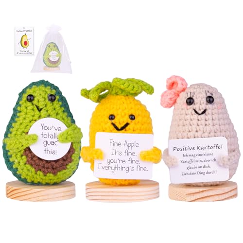 Mwmoeen Pocket Hug Positive Kartoffel, Funny Knitted Pocket Kartoffel, Positive Kartoffeln mit positiver Energiekarte Positives Geschenk EIN Geburtstagsgeschenk, Zuhause, Büro, Dekoration.(3 Stück Mwmoeen Pocket Hug Positive Kartoffel, Funny Knitted Pocket Kartoffel, Positive Kartoffeln mit positiver Energiekarte Positives Geschenk EIN Geburtstagsgeschenk, Zuhause, Büro, Dekoration.(3 Stück von Mwmoeen