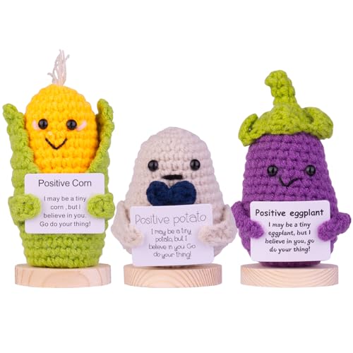 Mwmoeen Pocket Hug Positive Kartoffel, Funny Knitted Pocket Kartoffel, Positive Kartoffeln mit positiver Energiekarte Positives Geschenk EIN Geburtstagsgeschenk, Zuhause, Büro, Dekoration.(3 Stück Mwmoeen Pocket Hug Positive Kartoffel, Funny Knitted Pocket Kartoffel, Positive Kartoffeln mit positiver Energiekarte Positives Geschenk EIN Geburtstagsgeschenk, Zuhause, Büro, Dekoration.(3 Stück von Mwmoeen