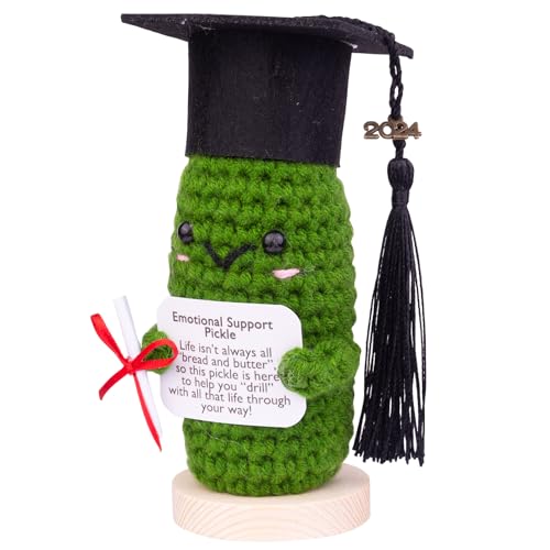 Mwmoeen Positive Kartoffel Puppe, Kreative Strickwolle Pocket Hug Positive Kartoffel Motivationsgeschenke mit Doktorhut Geschenk bei Prüfungen Abschlussfeier für Freundin Geschenke(F12) von Mwmoeen