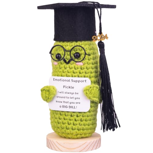 Mwmoeen Positive Kartoffel Puppe, Kreative Strickwolle Pocket Hug Positive Kartoffel Motivationsgeschenke mit Doktorhut Geschenk bei Prüfungen Abschlussfeier für Freundin Geschenke(F9) von Mwmoeen