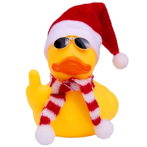 Mwmoeen Weihnachts Gummi Ente Auto Dekoration, Lustige Gummi Ente Auto Armaturenbrett Ornament mit Weihnachtsmütze, Schal und Sonnenbrille, Passend für Auto, Büro, Haus Dekoration, 8cm Mwmoeen Weihnachts Gummi Ente Auto Dekoration, Lustige Gummi Ente Auto Armaturenbrett Ornament mit Weihnachtsmütze, Schal und Sonnenbrille, Passend für Auto, Büro, Haus Dekoration, 8cm von Mwmoeen