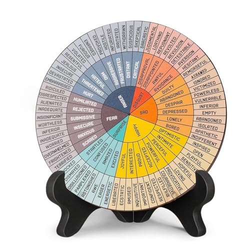 Mwqpgyh 18 x 18 x 5 cm Gefühlsrad mit Ständer, buntes Holzdiagramm, Emotionsrad, psychische Gesundheit, Therapeuten, Geschenk, Emotionsrad, Sozialarbeiter, Schule, Emotionskühlschrank Mwqpgyh 18 x 18 x 5 cm Gefühlsrad mit Ständer, buntes Holzdiagramm, Emotionsrad, psychische Gesundheit, Therapeuten, Geschenk, Emotionsrad, Sozialarbeiter, Schule, Emotionskühlschrank von Mwqpgyh