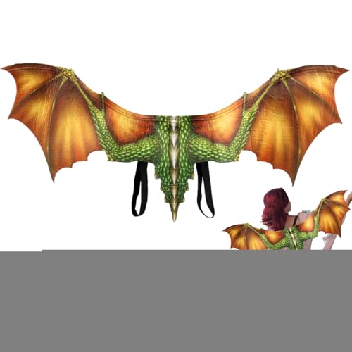 Mwqpgyh Drachenkostüm | Drachenflügel Halloween - Vliesstoff Kinderkostüm Zubehör für Tier Motive Karneval Faschingsparty von Mwqpgyh