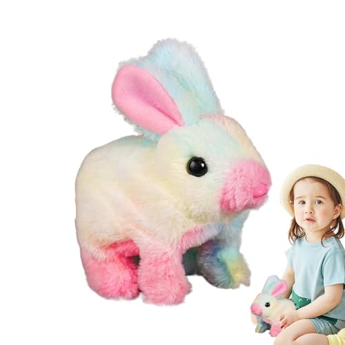 Mwqpgyh Hoping Bunny, Kaninchenspielzeug für Kinder | Simulierte Kaninchenpuppe hüpfte Hasenspielzeug - Springen, zuckende Nase, wackelnde Ohren, natürliche Bewegungen, hüpfen Robotertier für Kinder Mwqpgyh Hoping Bunny, Kaninchenspielzeug für Kinder | Simulierte Kaninchenpuppe hüpfte Hasenspielzeug - Springen, zuckende Nase, wackelnde Ohren, natürliche Bewegungen, hüpfen Robotertier für Kinder von Mwqpgyh